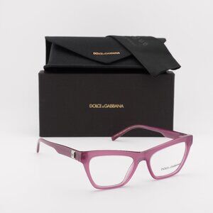 Dolce & Gabbana DG3359 2966 Cat Eye Eyeglasses 53mm - Opal Raspberry